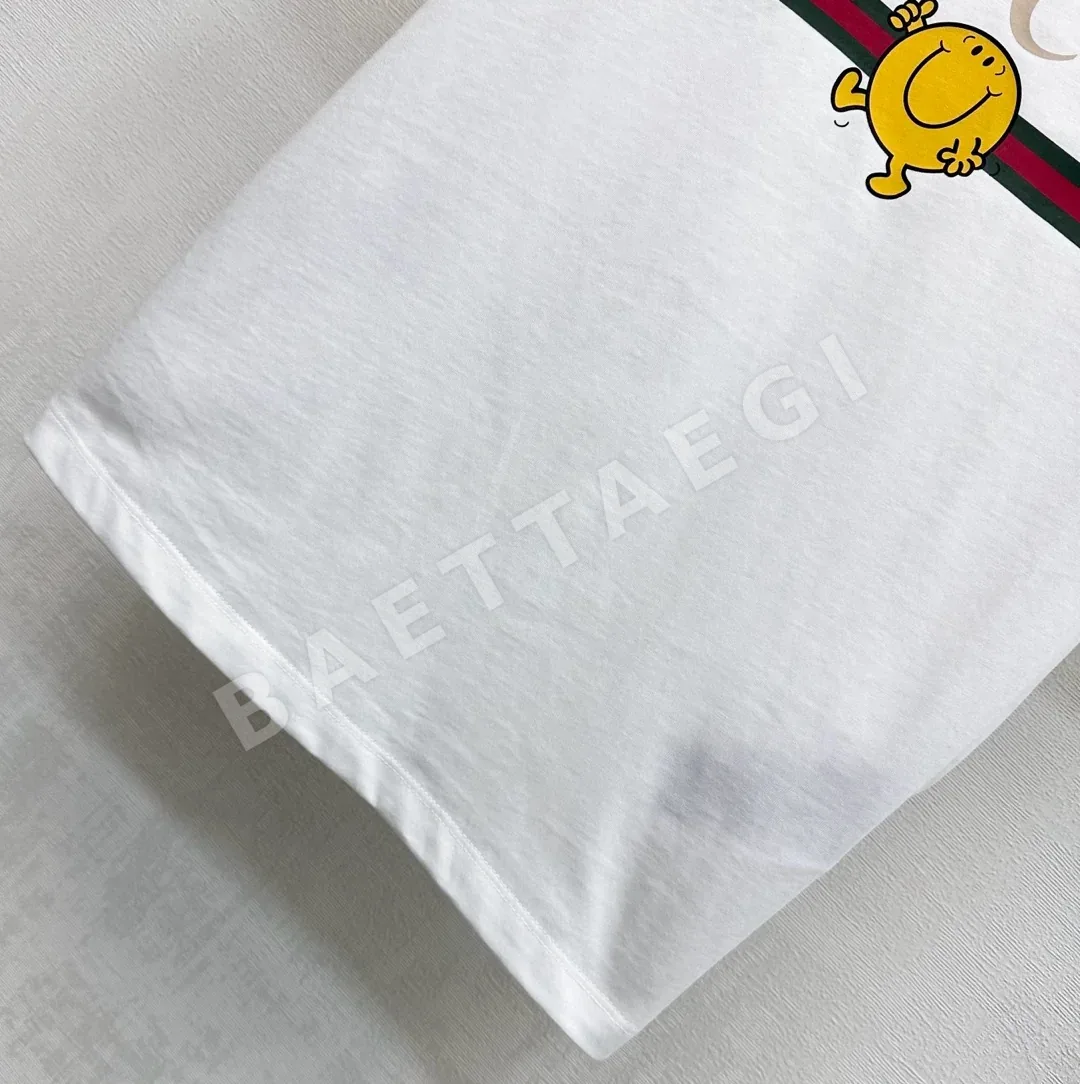 구찌 스트라이프 크루넥 코튼 반팔 티셔츠 상세 이미지 5