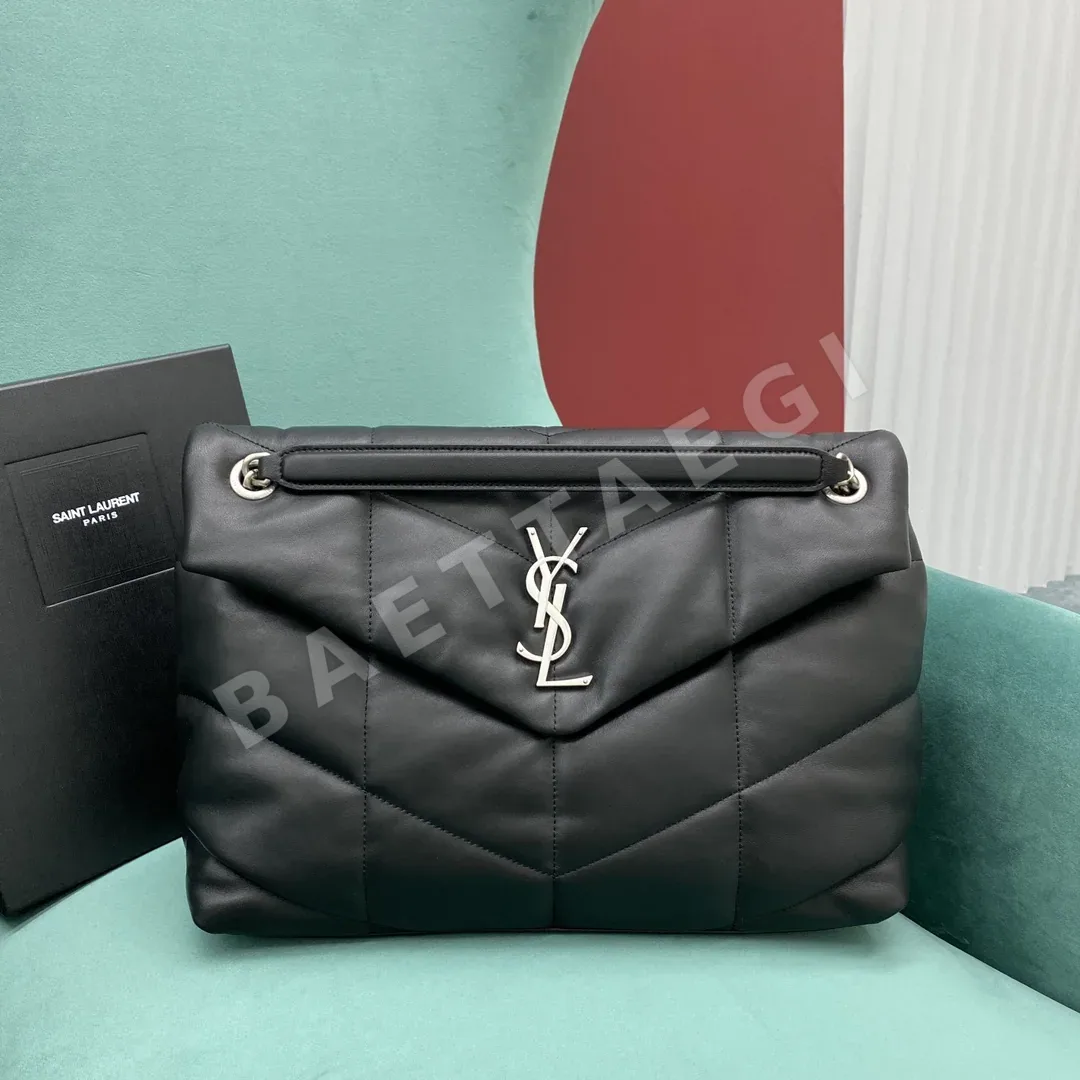 생로랑 LOOLOU PUFFER 램스킨 퀼팅 가방 577475