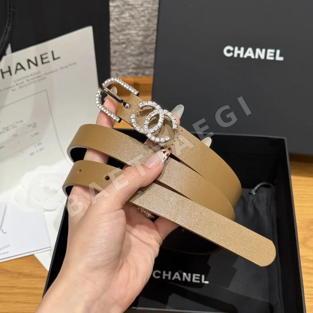 샤넬 더블 C 크리스탈 버클 소가죽 벨트 상세 이미지 2