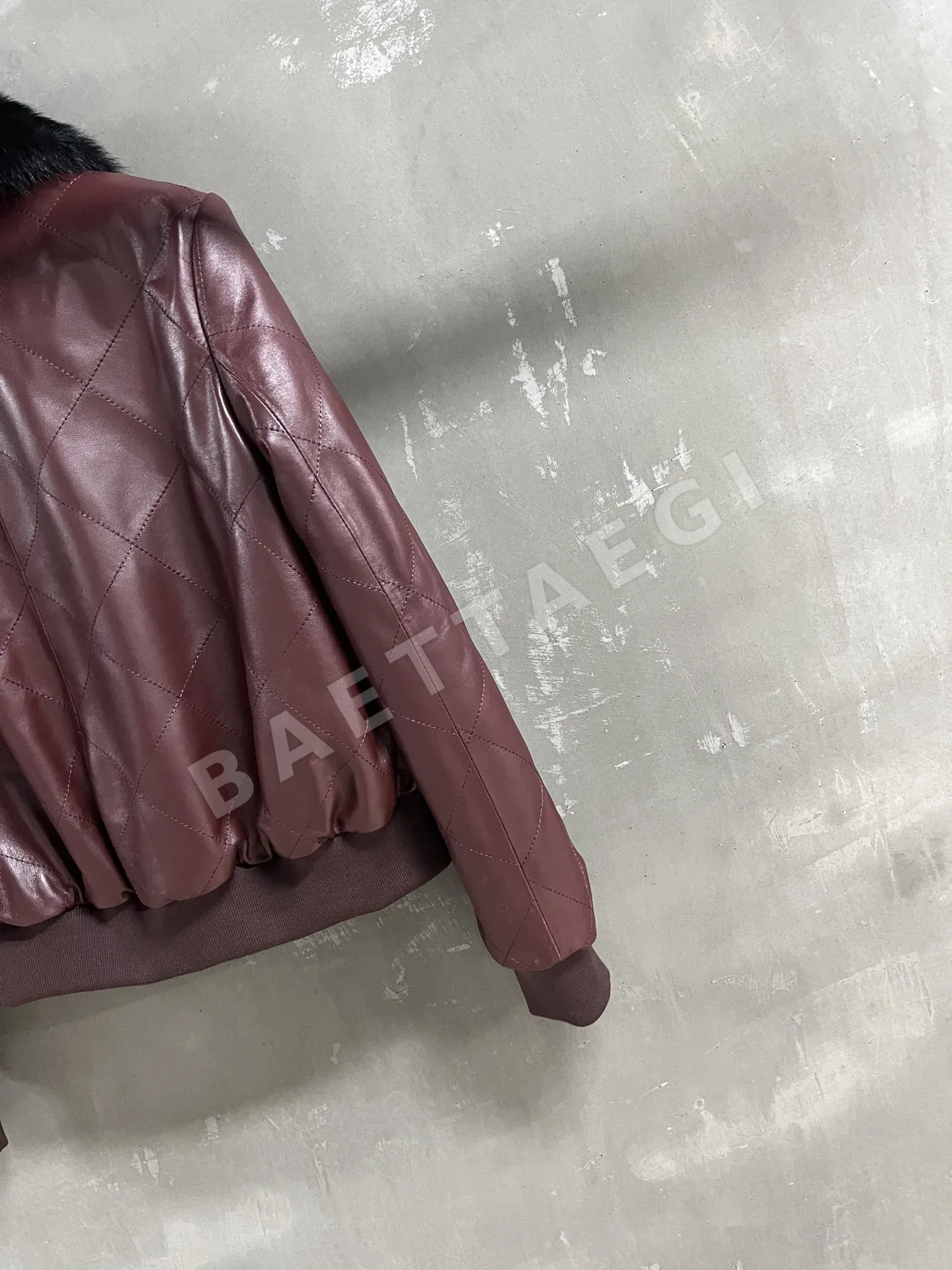 샤넬 울 카라 가죽 자켓 상세 이미지 7