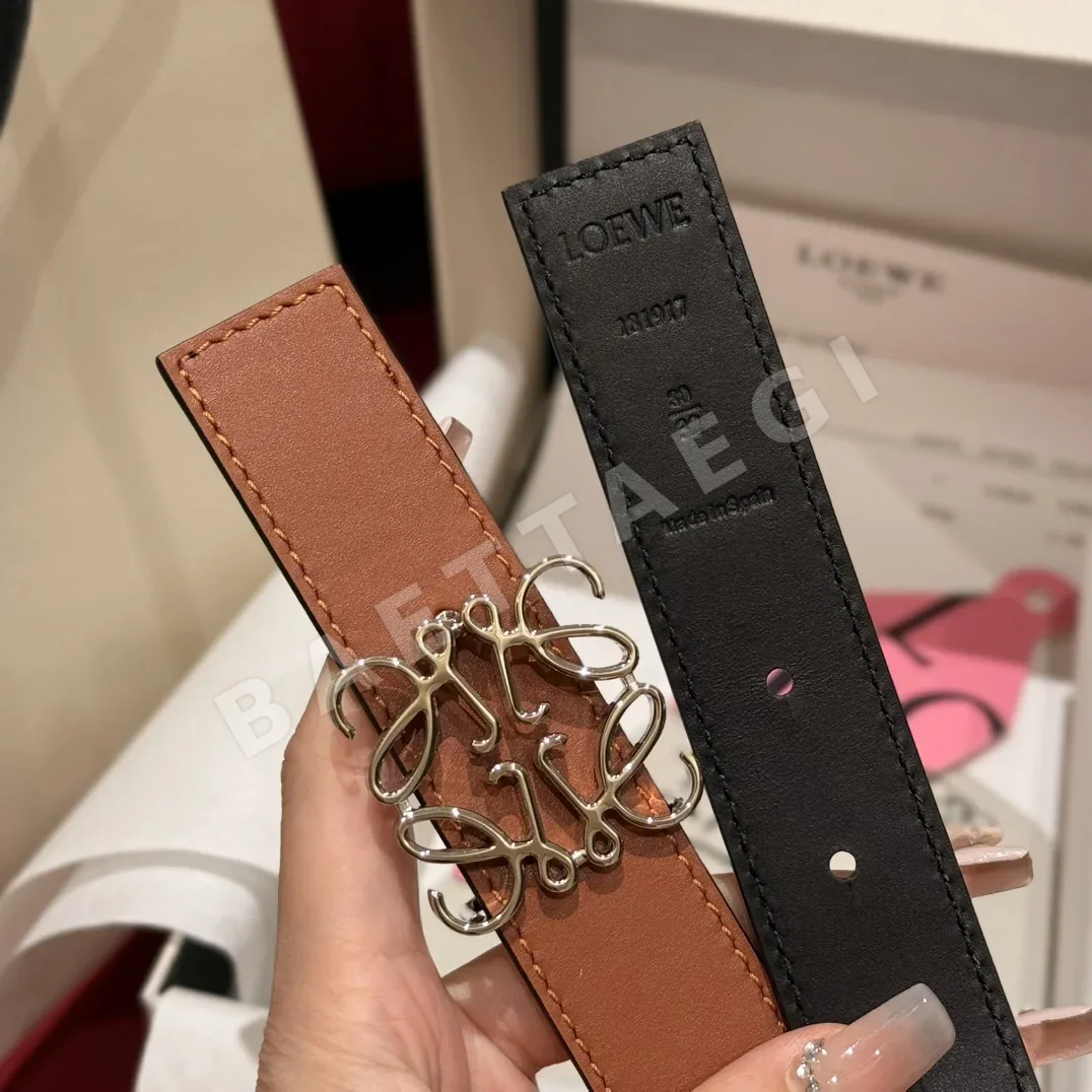 로에베 아나그램 버클 송아지가죽 리버시블 벨트 상세 이미지 9