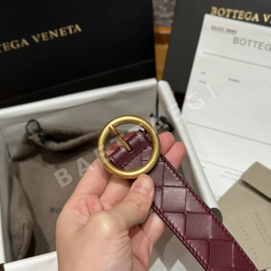 보테가베네타 인트레차토 우븐 소가죽 벨트 상세 이미지 8