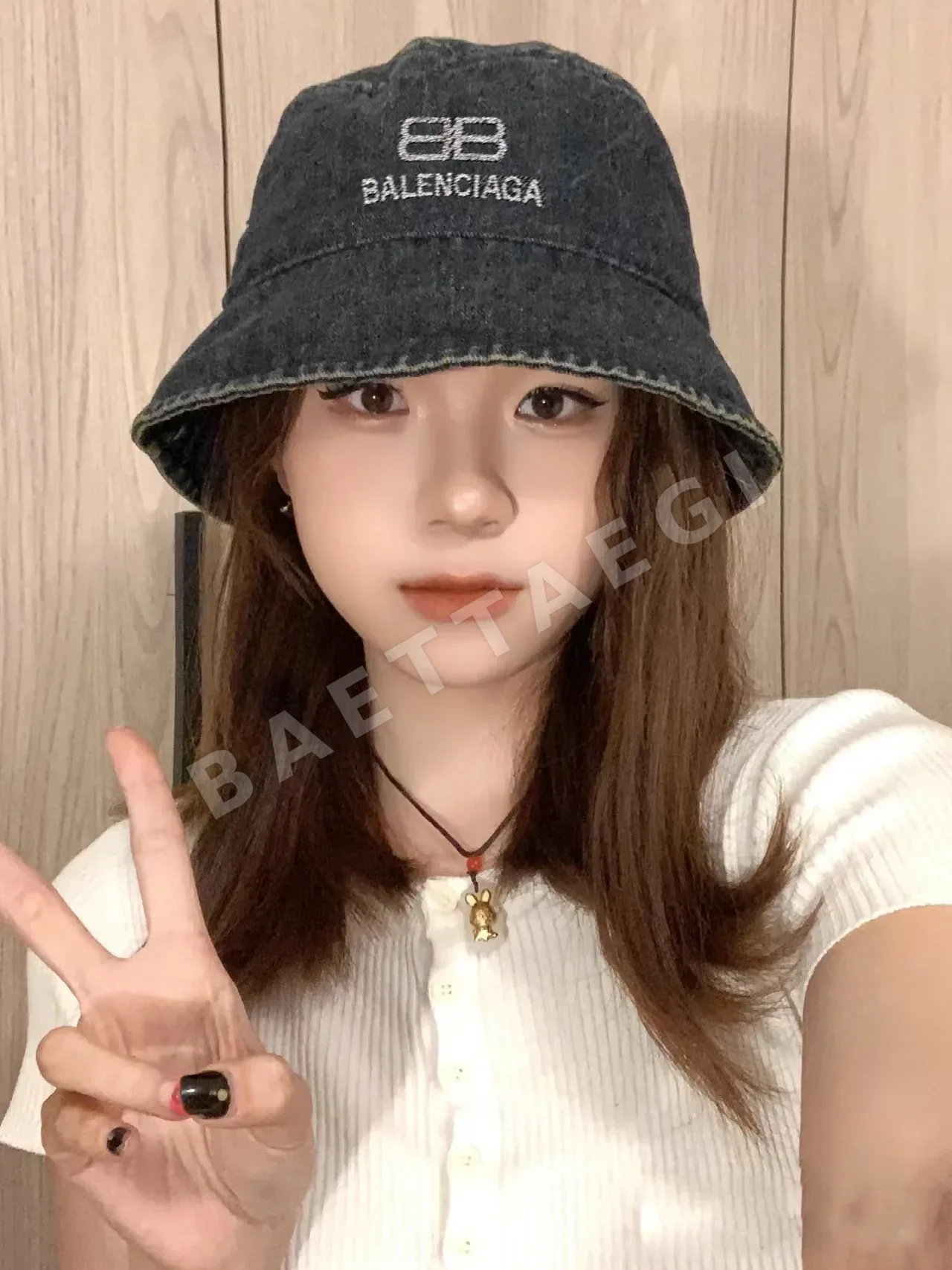 발렌시아가 데님 피셔맨햇 모자 78123