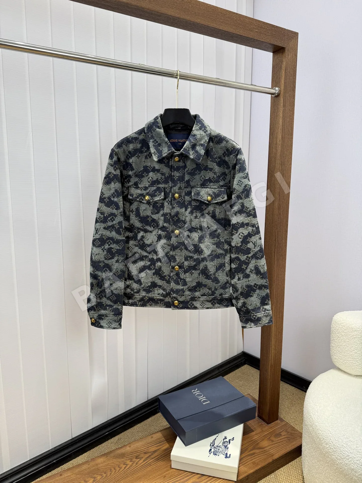 루이비통 스카이블루 카모플라주 데님 자켓 181282