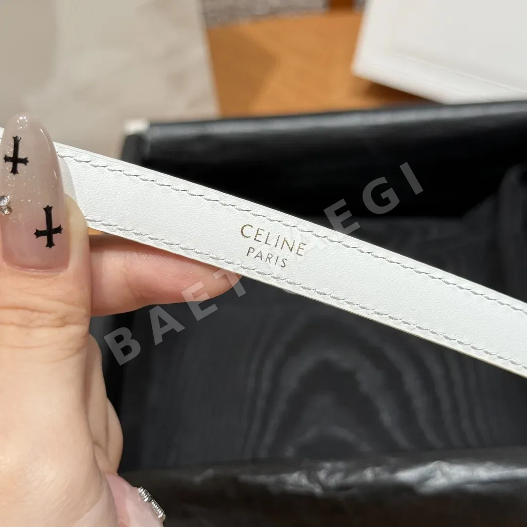 셀린느 트리옹 가죽 13mm 벨트 상세 이미지 9