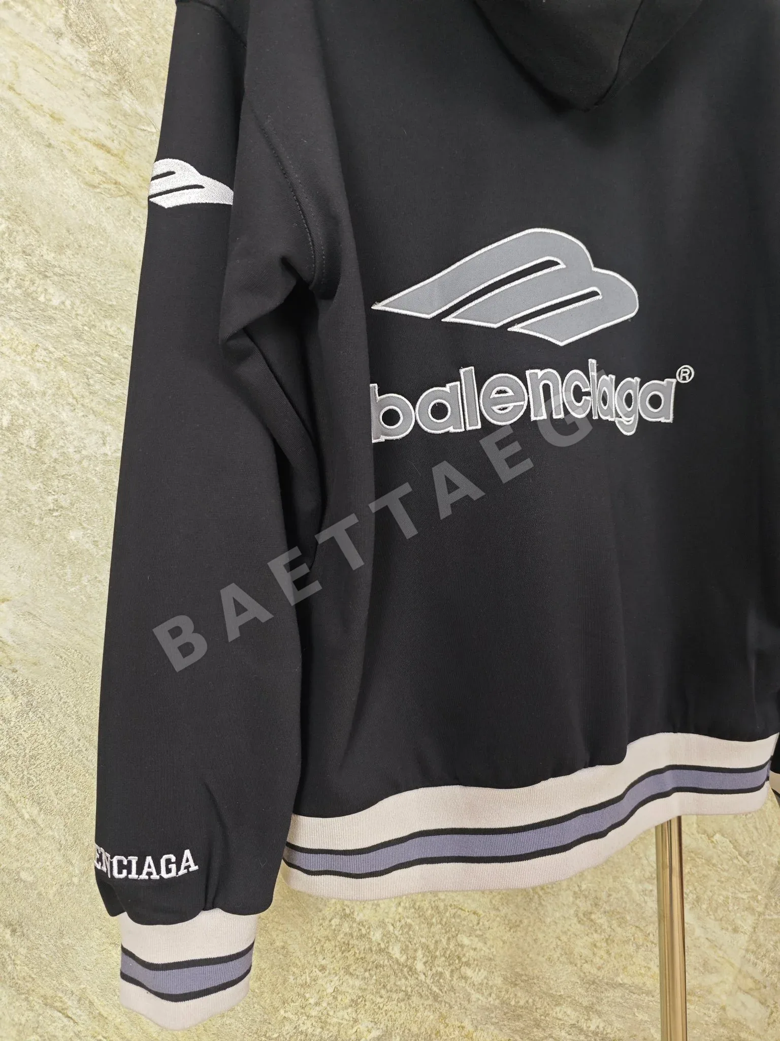 발렌시아가 자수 리브 남성 후드 레플리카 46976 Balenciaga Hoodie 상세 이미지 5
