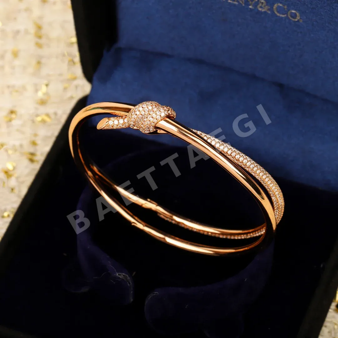 티파니 노트 18K 로즈골드 다이아몬드 팔찌 상세 이미지 8