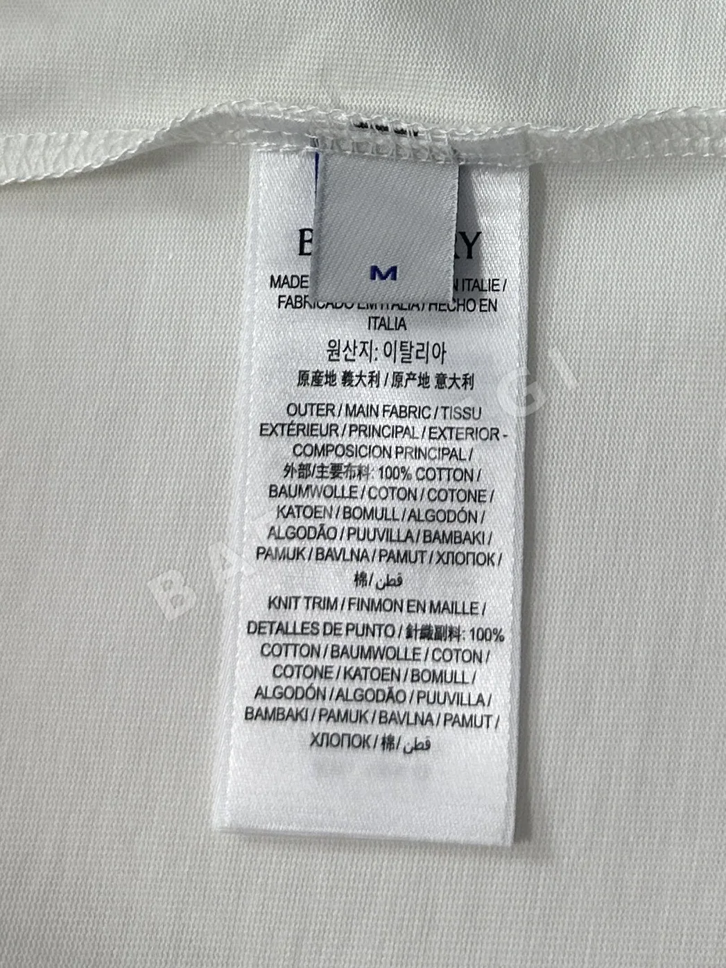 버버리 체크 코튼 반팔 티셔츠 상세 이미지 9