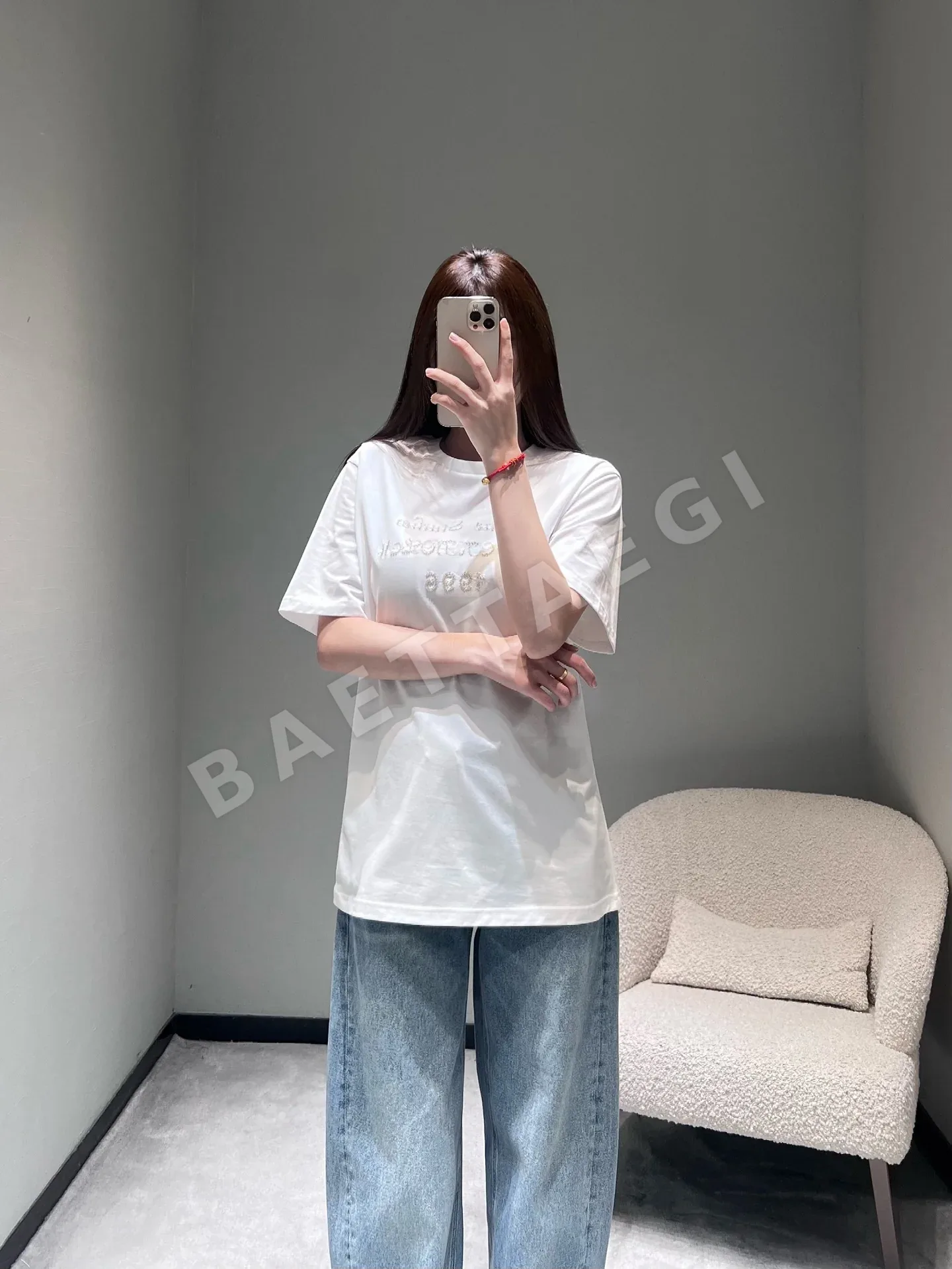 디올 레터 장식 반팔 티셔츠 상세 이미지 9
