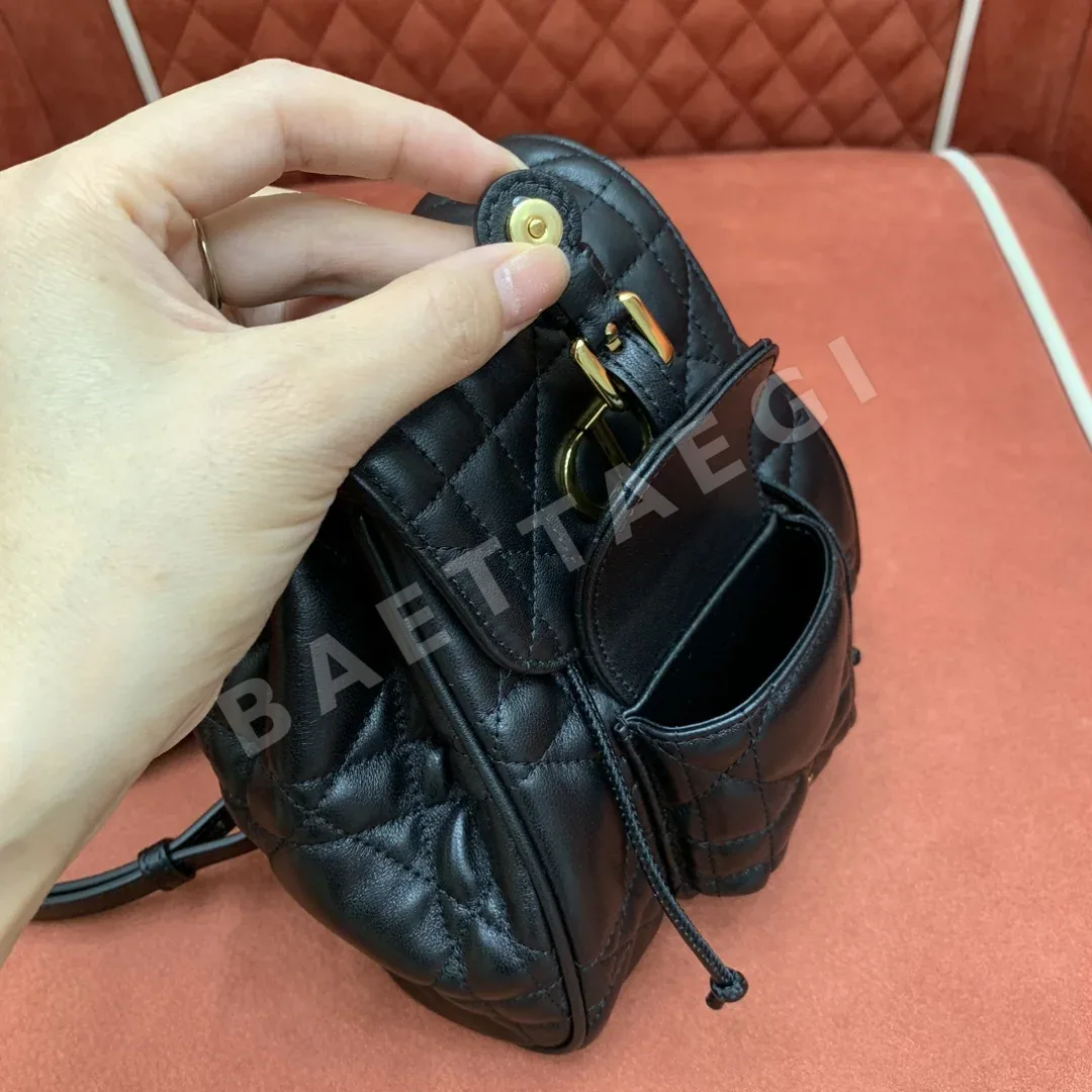 디올 카로 램스킨 백팩 스몰 블랙 상세 이미지 9