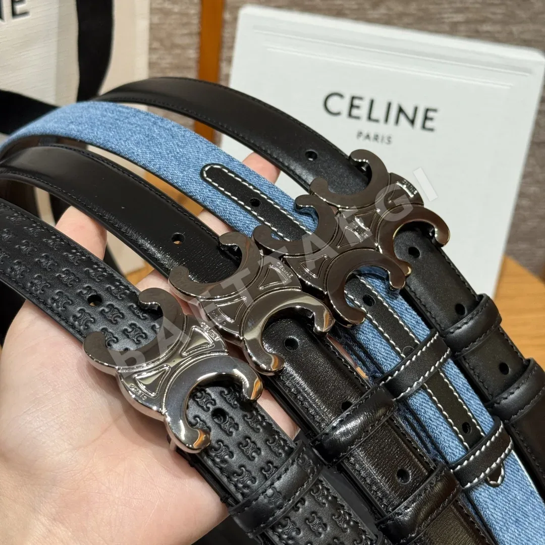 셀린느 데님 가죽 벨트 상세 이미지 4