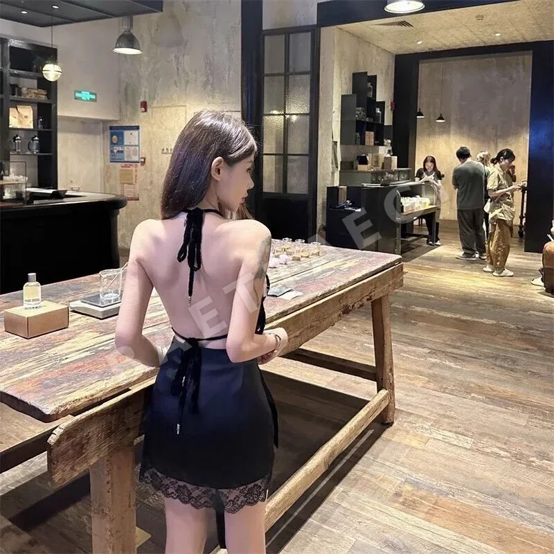 크롬하츠 블랙 크로스 패턴 벨벳 여성 반팔 상세 이미지 3