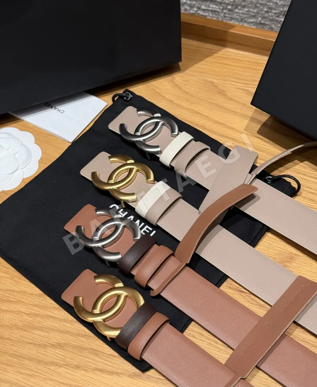 샤넬 CC 로고 양면 소가죽 벨트 상세 이미지 5