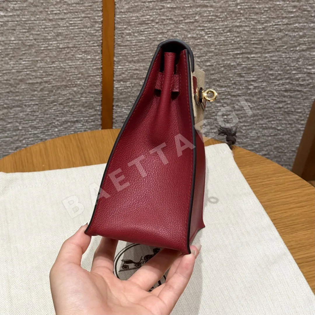 에르메스 켈리 단스 가넷 레드 가방 상세 이미지 3