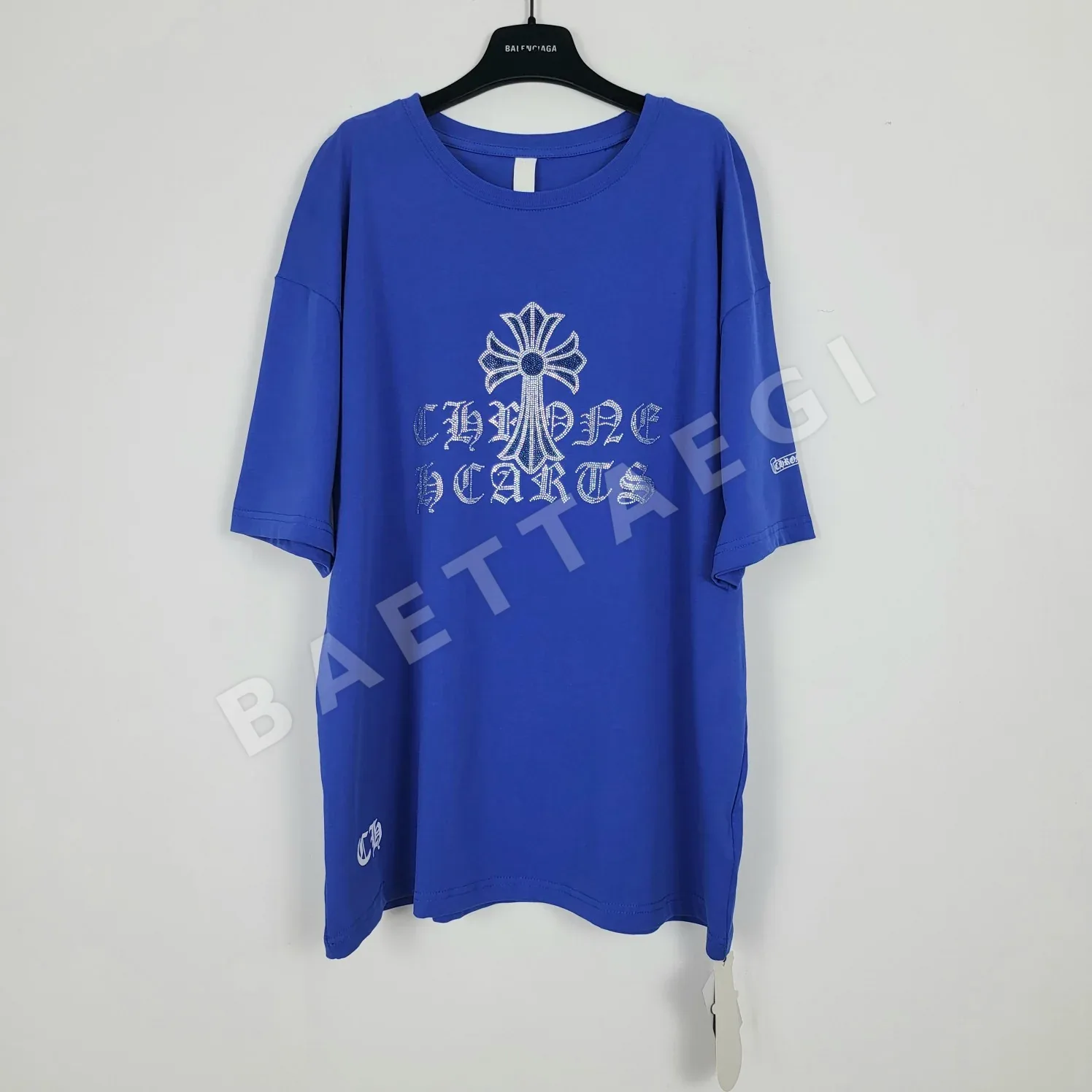 크롬하츠 라인스톤 장식 남성 반팔 티셔츠 158788