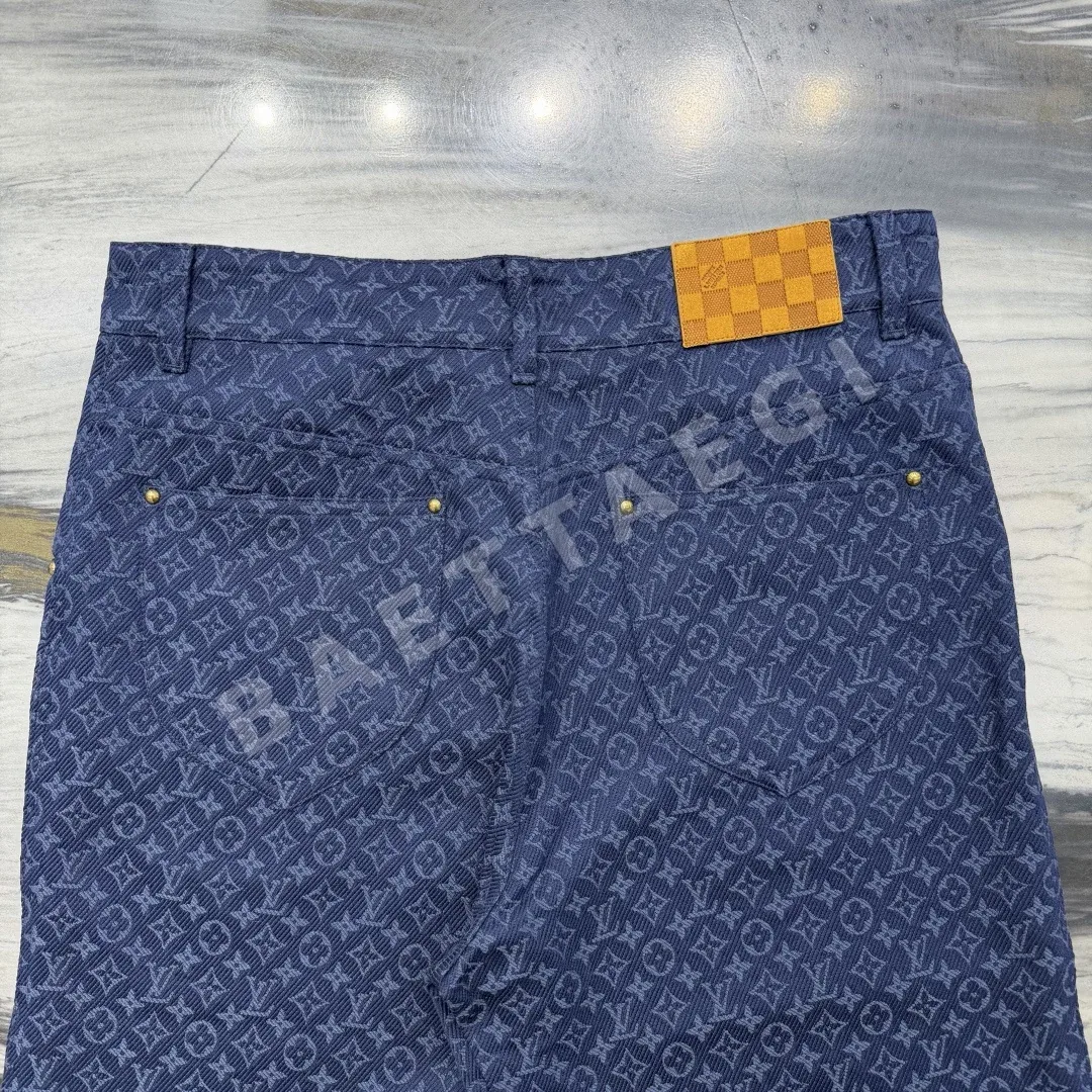 루이비통 모노그램 자카드 스트레이트 레그 진 바지 상세 이미지 7
