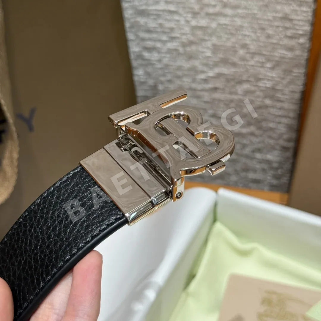 버버리 TB 로고 송아지가죽 리버시블 벨트 35MM 상세 이미지 5