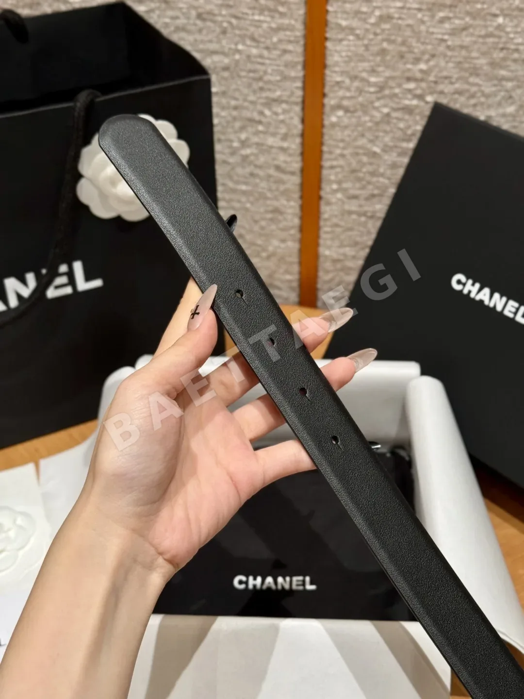 샤넬 클래식 더블 C 가죽 벨트 상세 이미지 5