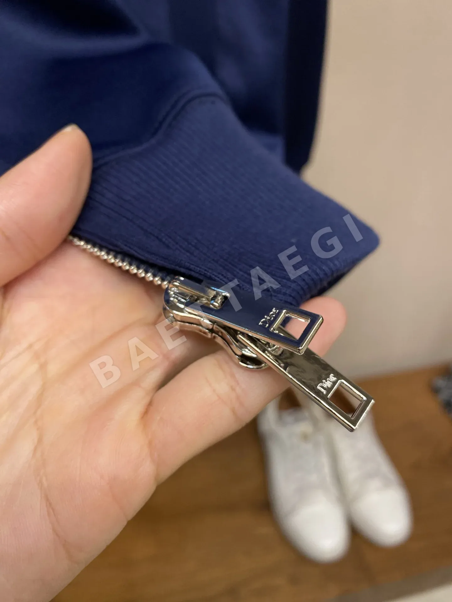 디올 다크 블루 커스텀 로고 웨빙 자켓 상세 이미지 6