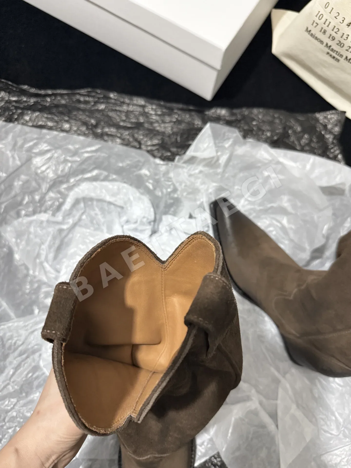 마르지엘라 부츠 각진 웨지힐 상세 이미지 8