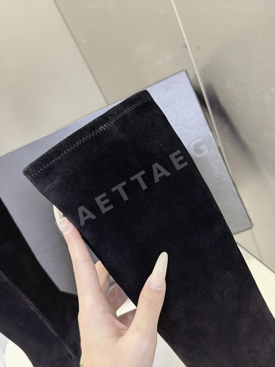 샤넬 부츠 여성 가죽 스퀘어 토 상세 이미지 8