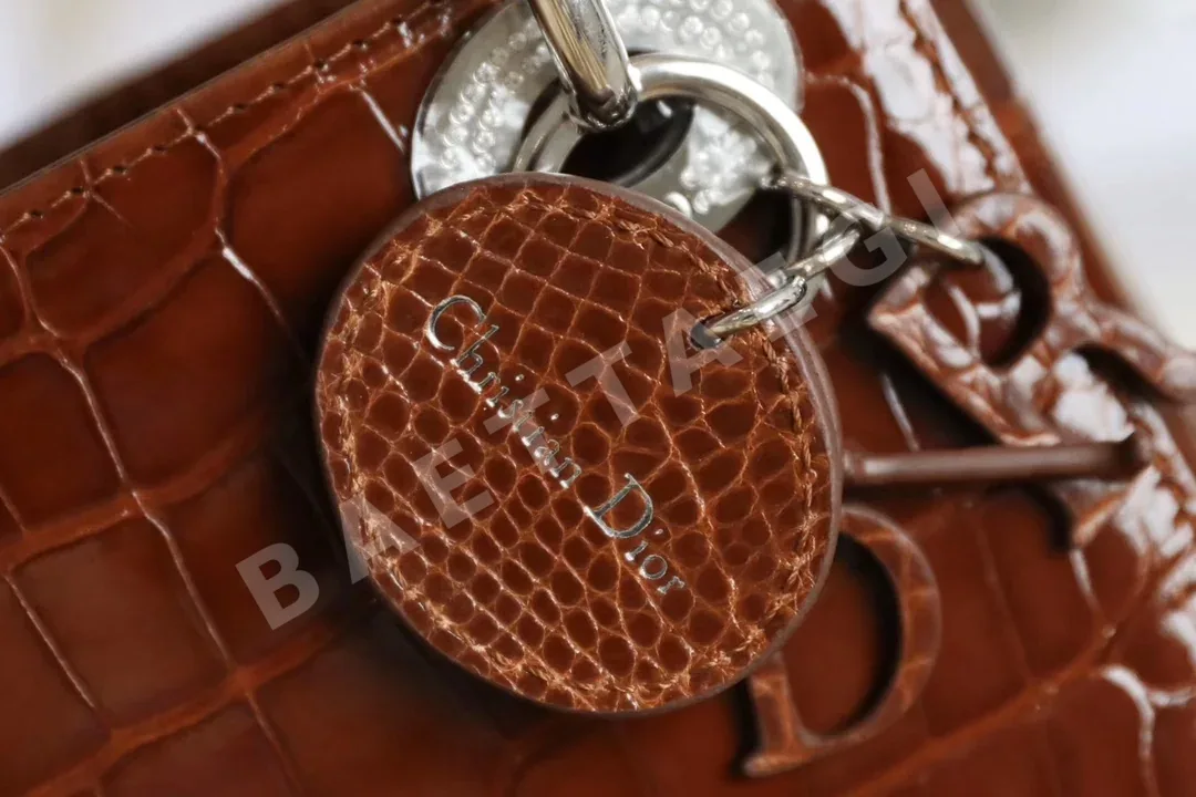 디올 미니 레이디 하니 브라운 악어가죽 가방 상세 이미지 7