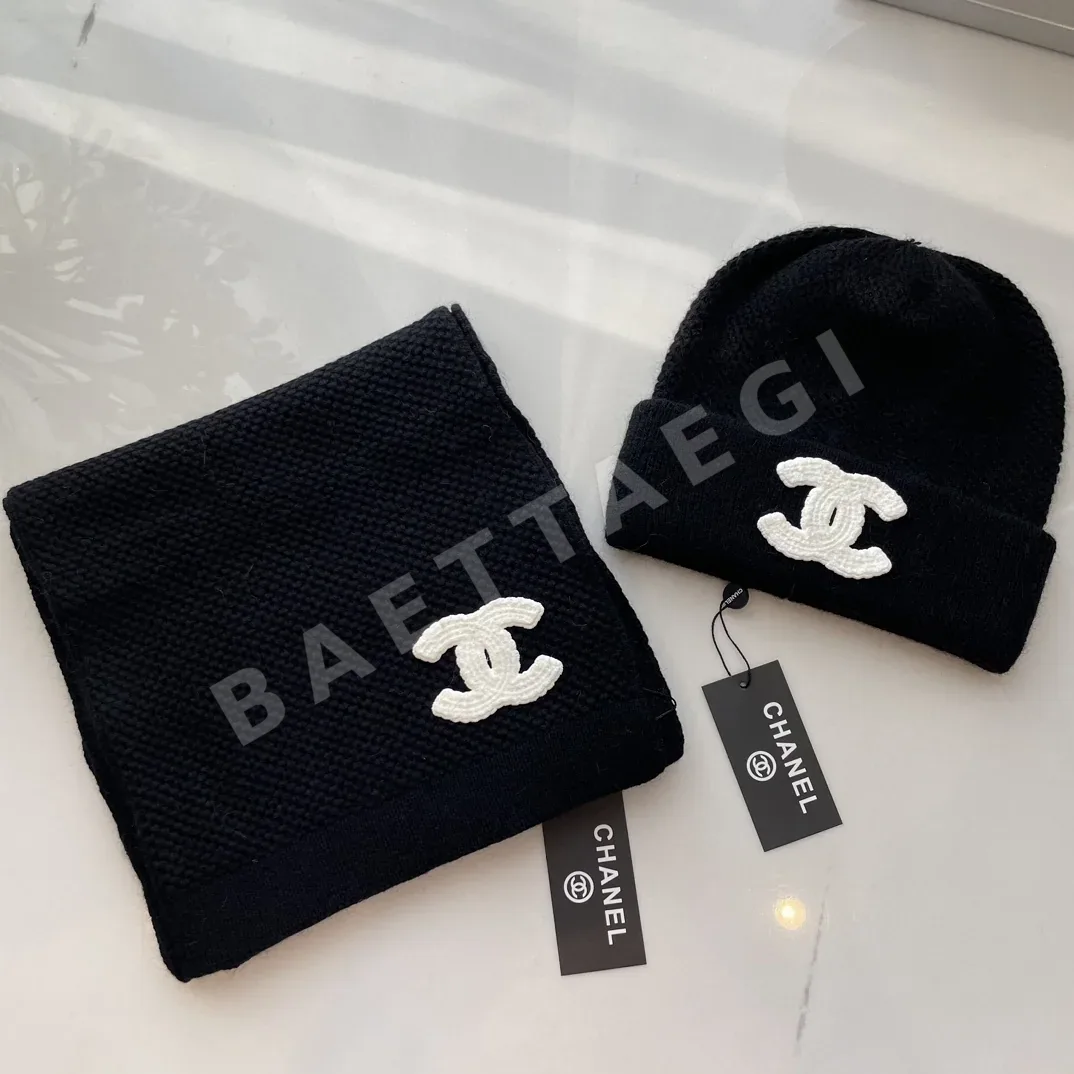 샤넬 울 비니 모자 82380