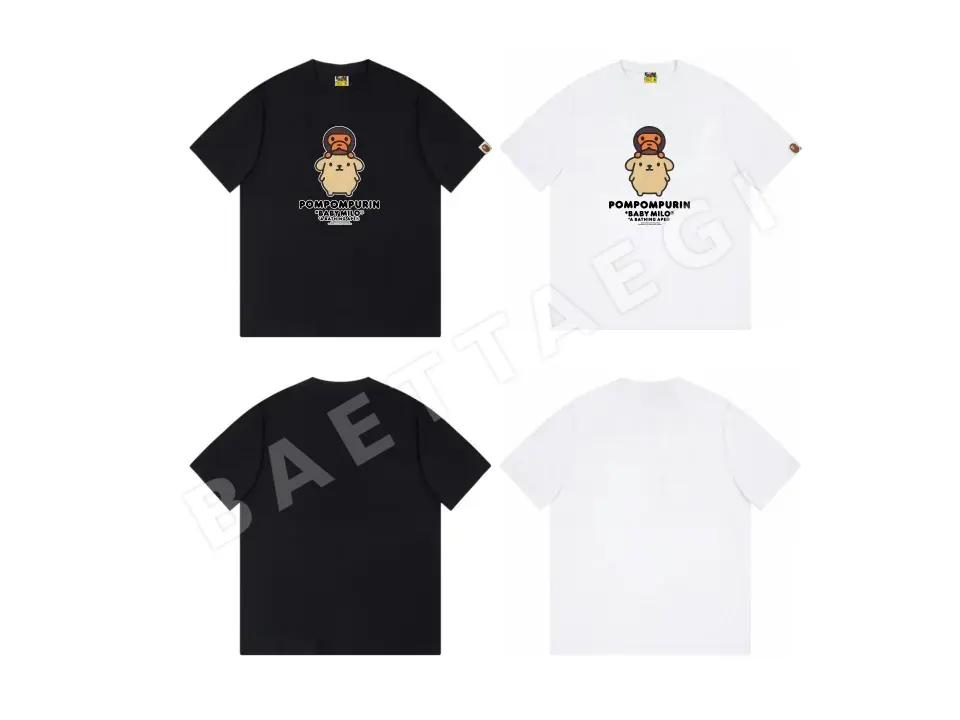 베이프 원숭이 얼굴 프린트 남성 반팔 티셔츠 B175 상세 이미지 3