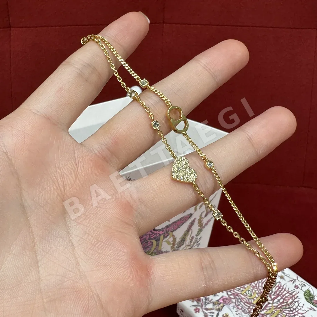 디올 클레어 드 륀느 하트 더블체인 팔찌 상세 이미지 2