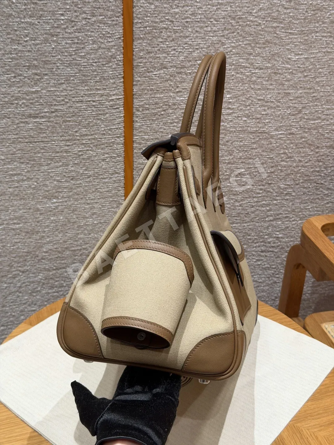 에르메스 버킨 캔버스 토트백 35 상세 이미지 4