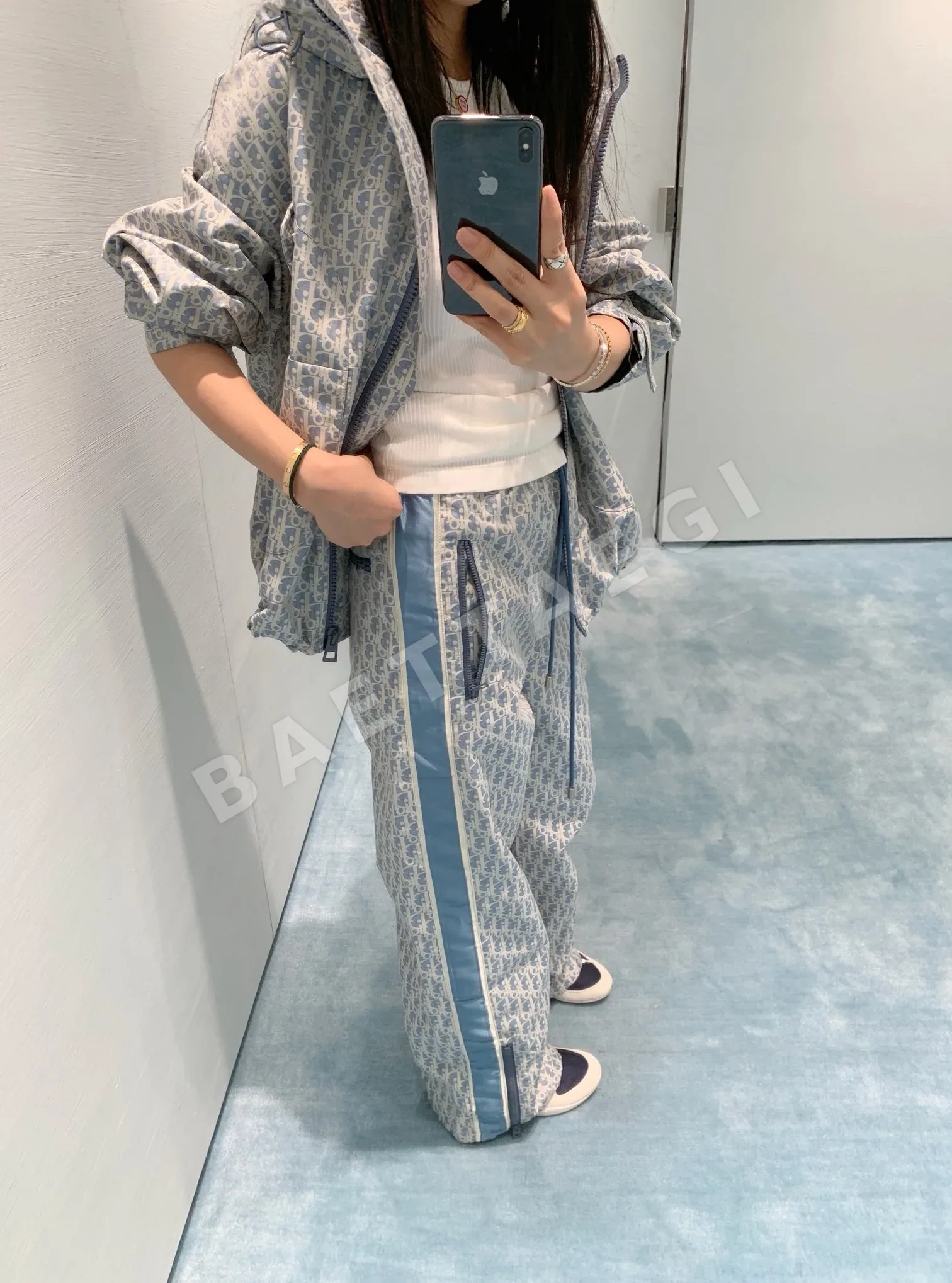 디올 자카드 여자 바지 96388