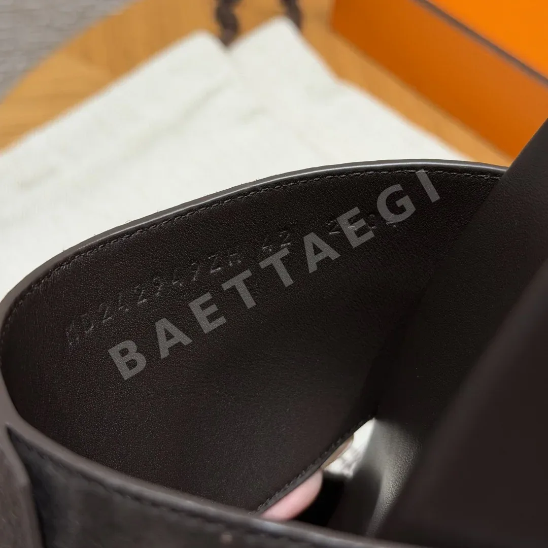 에르메스잭슨 샌들 에베네브라운 샤무아 실버 버클 상세 이미지 8