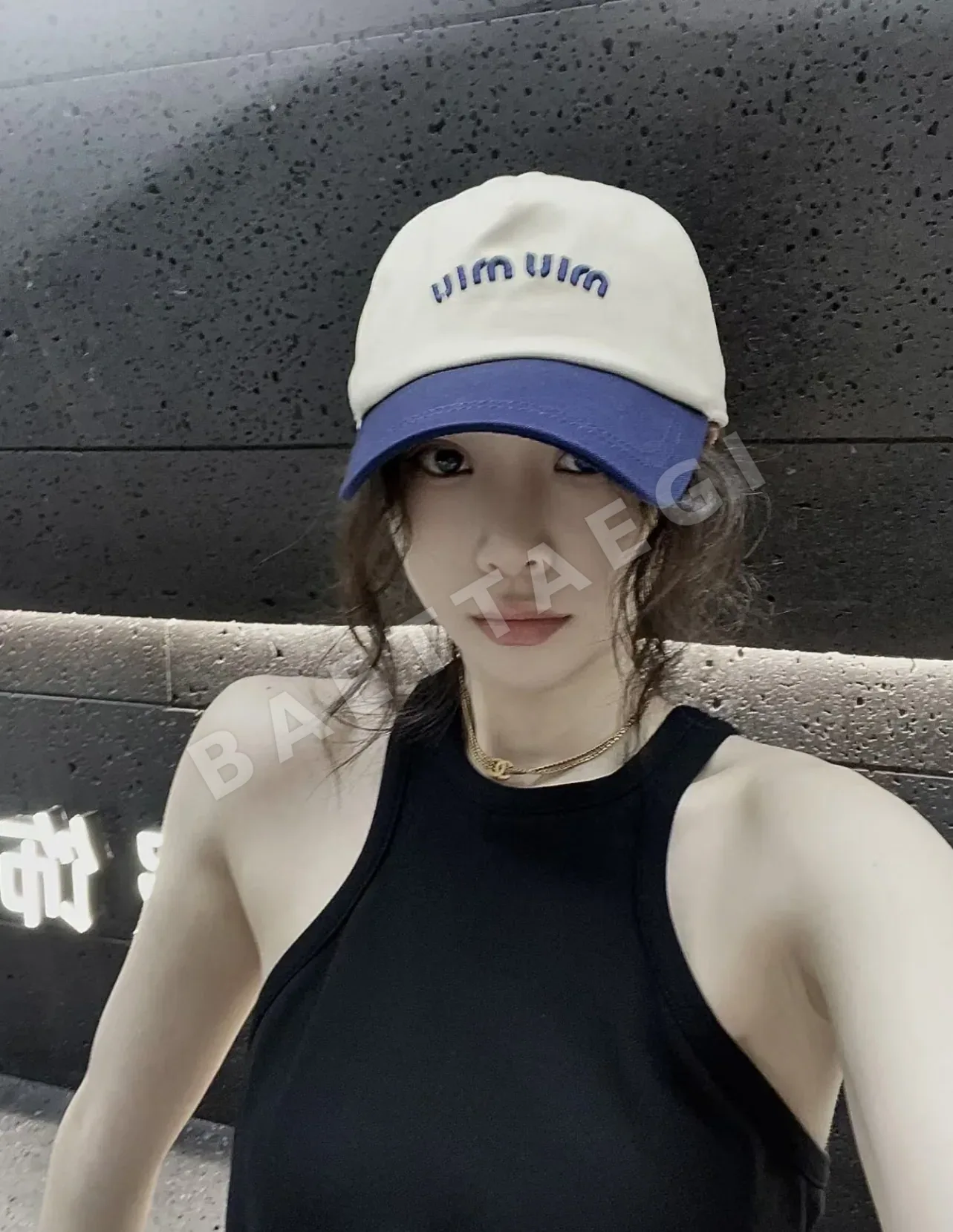 미우미우 컬러 블록 야구모자 80739
