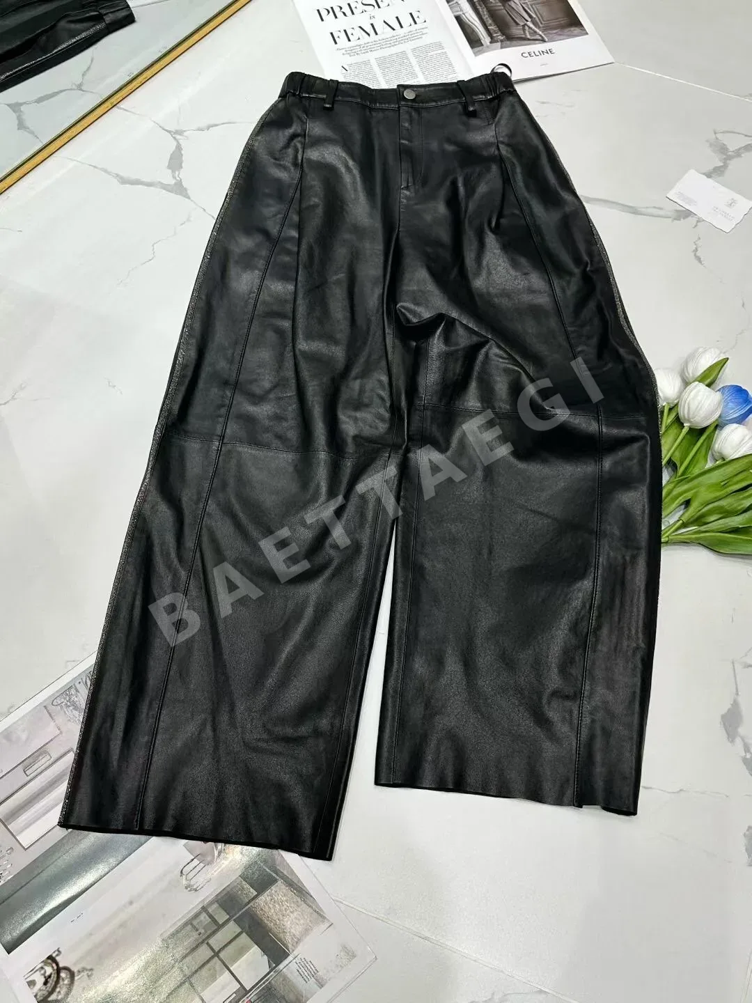 에르메스 가죽 스커트 상세 이미지 2