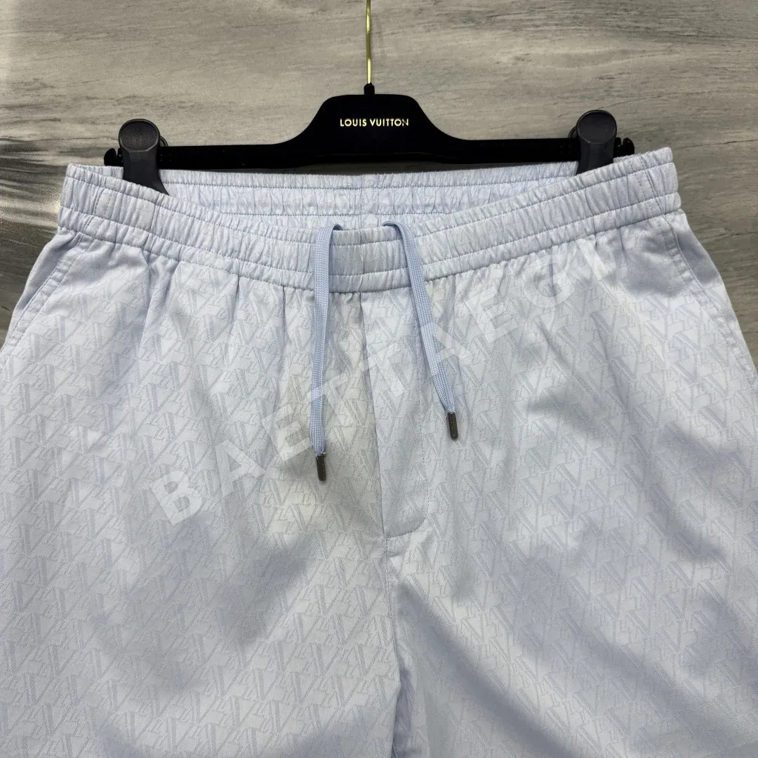 루이비통 로고 올오버 프린트 나일론 반바지 상세 이미지 6