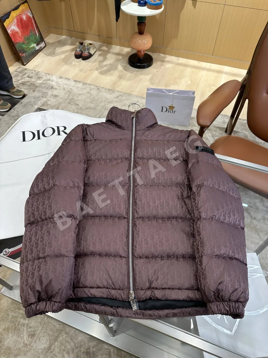 디올 오블리크 모노그램 남성 패딩 재킷 상세 이미지 4