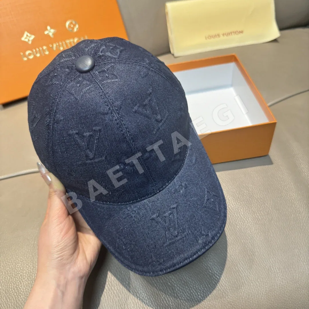 루이비통 엠보싱 로고 데님 야구모자 상세 이미지 3