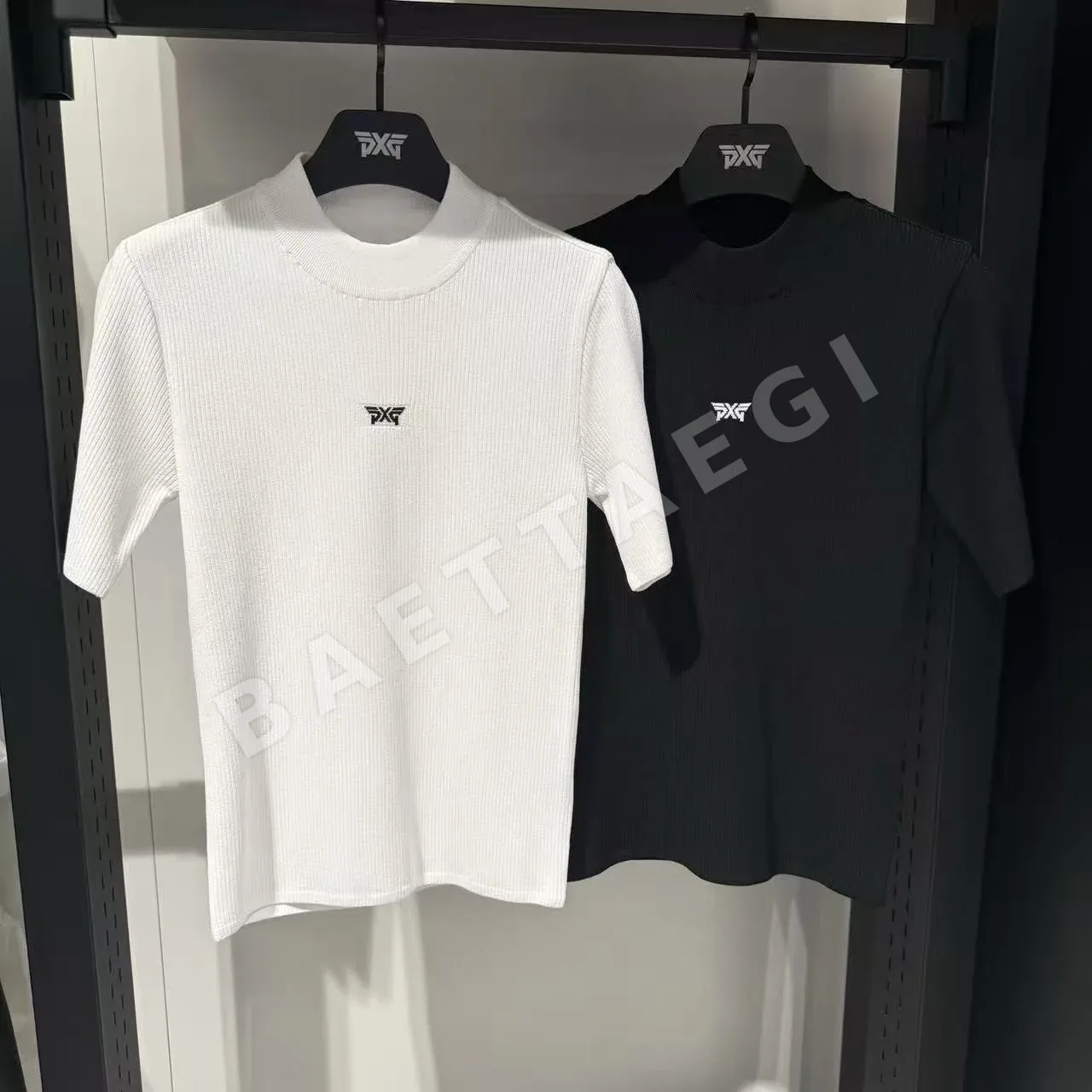 PXG 여성 쿨필 니트 반소매 탑 153128