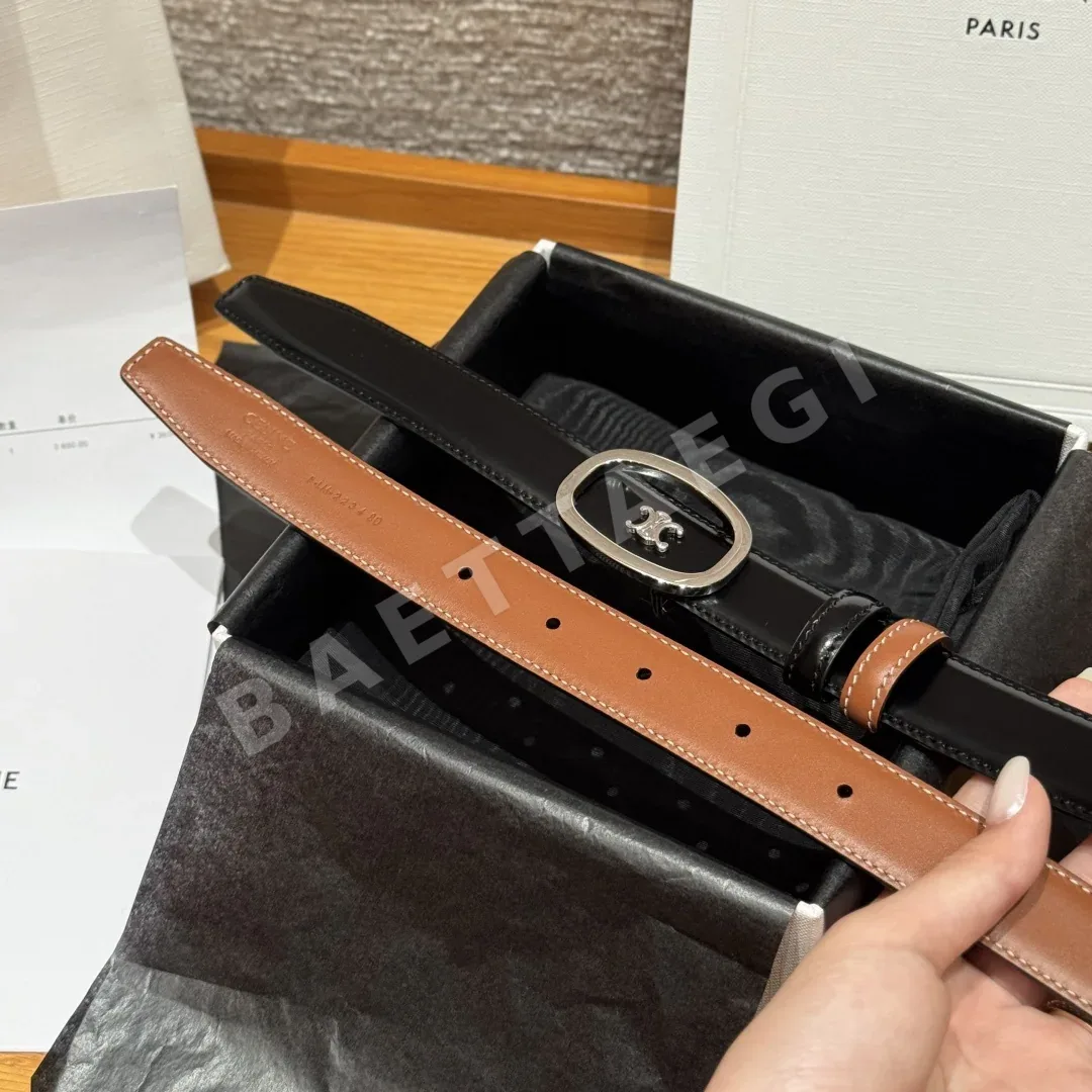 셀린느 알릭스 미디엄 25mm 리버서블 소가죽 벨트 상세 이미지 7