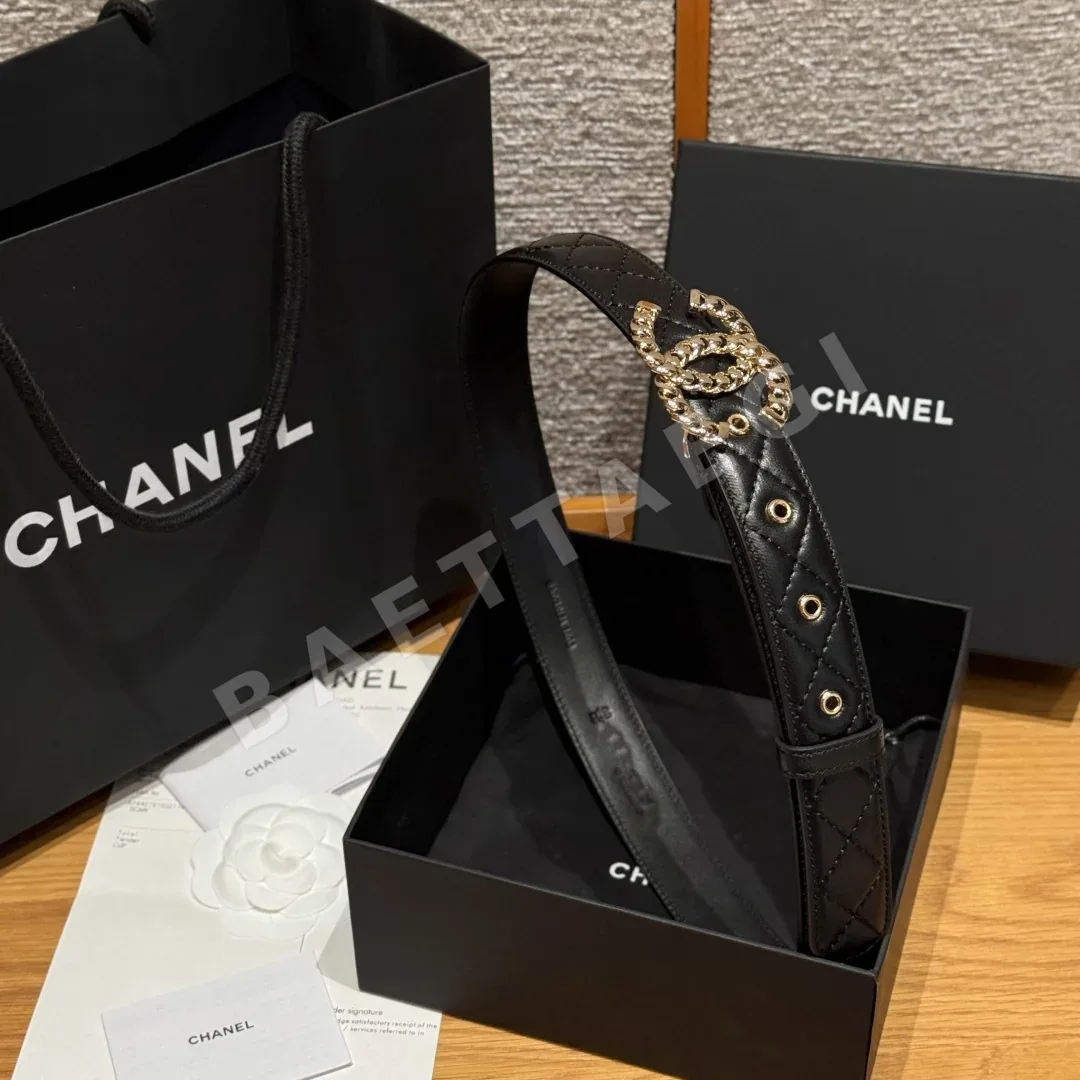 샤넬 더블 C 램스킨 벨트 상세 이미지 4