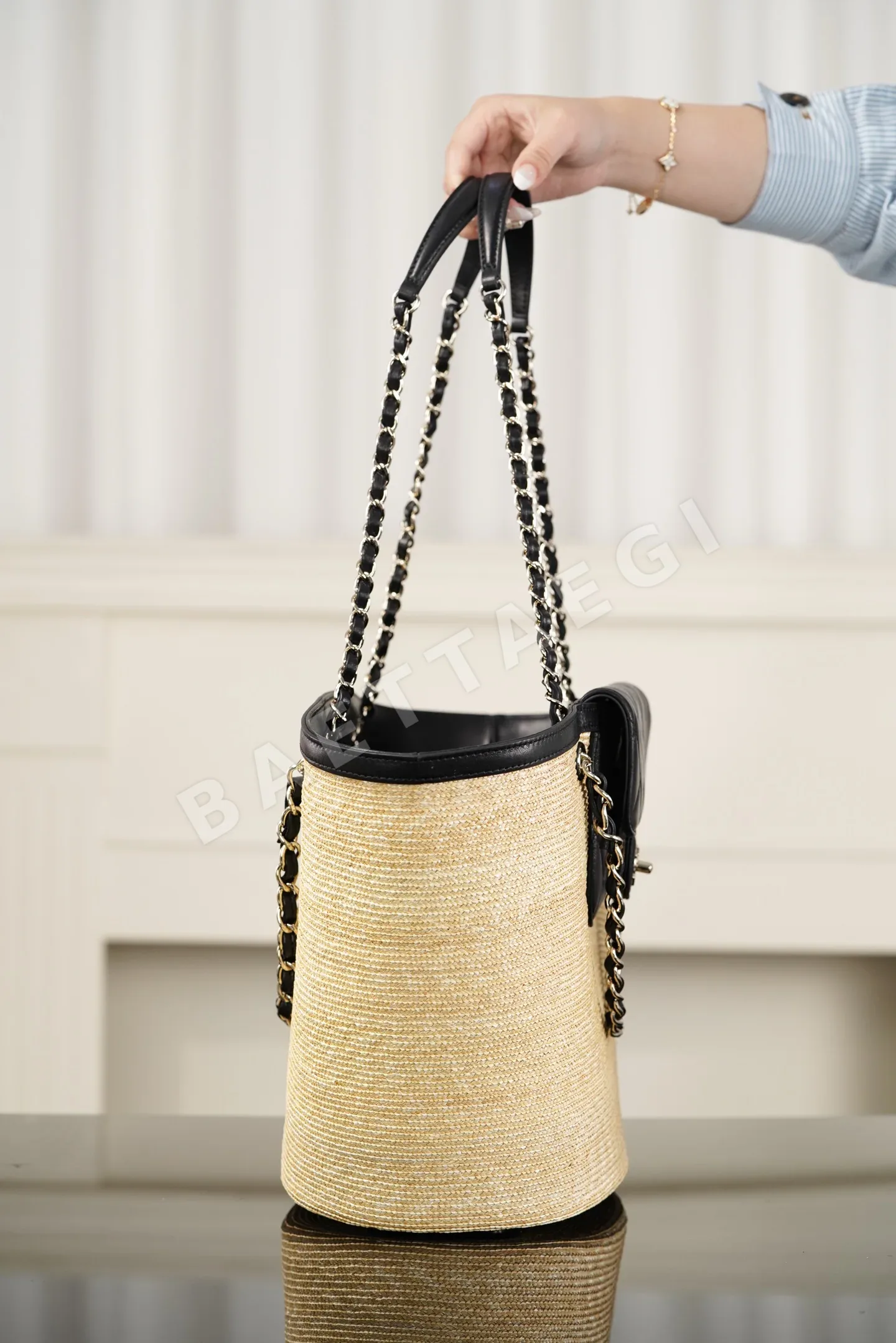 샤넬 라피아 라탄 바스켓 가방 상세 이미지 7