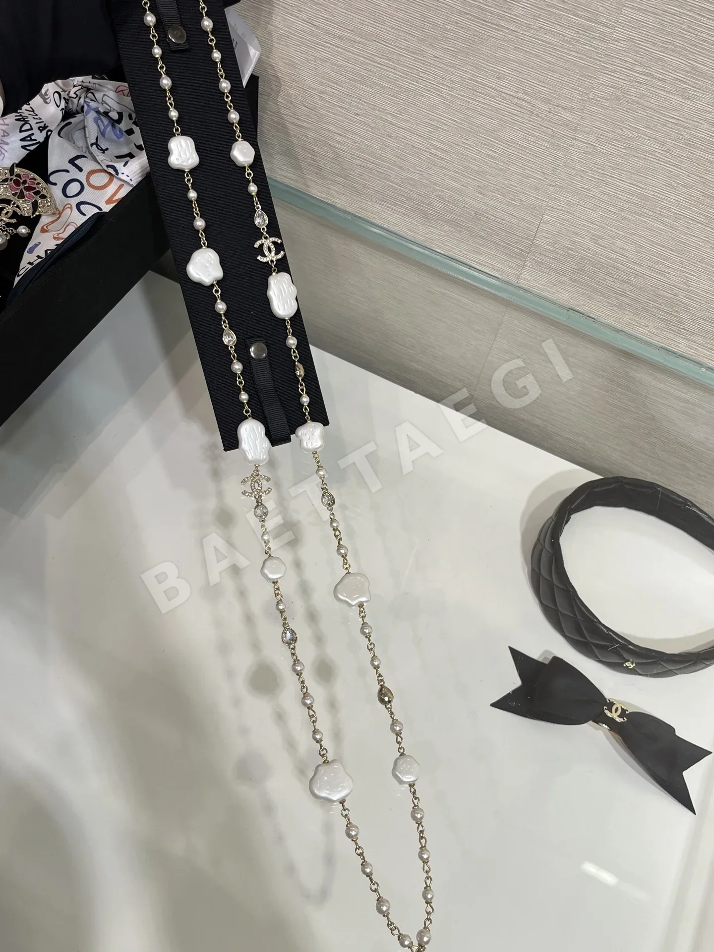 샤넬 클라우드 라인스톤 롱 목걸이 상세 이미지 3
