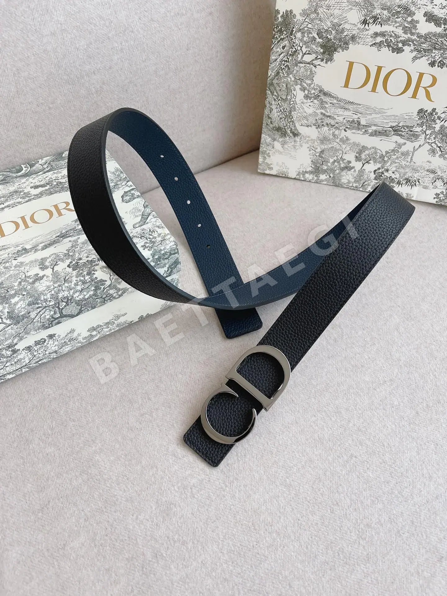 디올 CD 로고 남성 벨트 35 MM202400240 상세 이미지 3