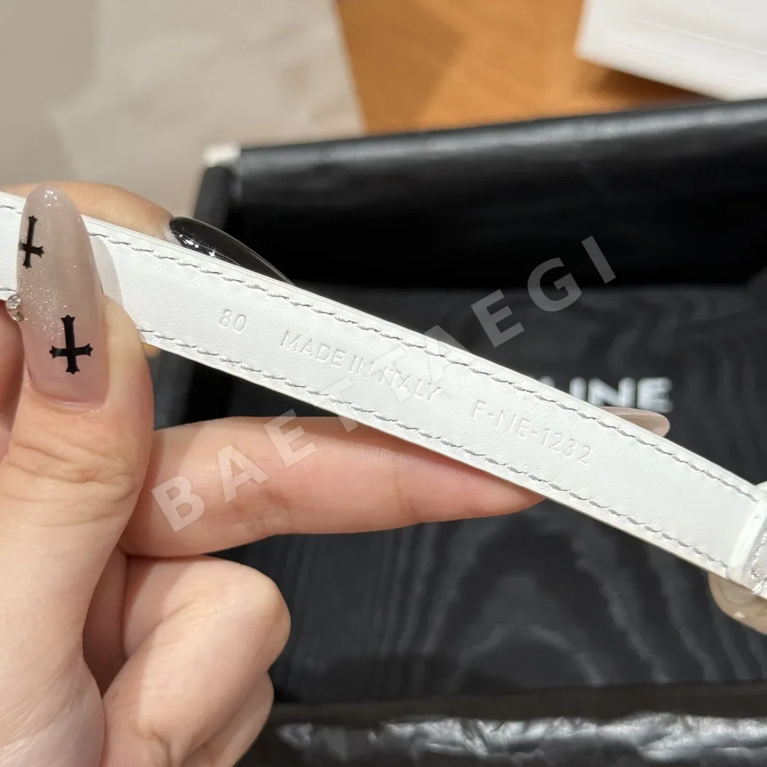 셀린느 트리옹 가죽 13mm 벨트 상세 이미지 8