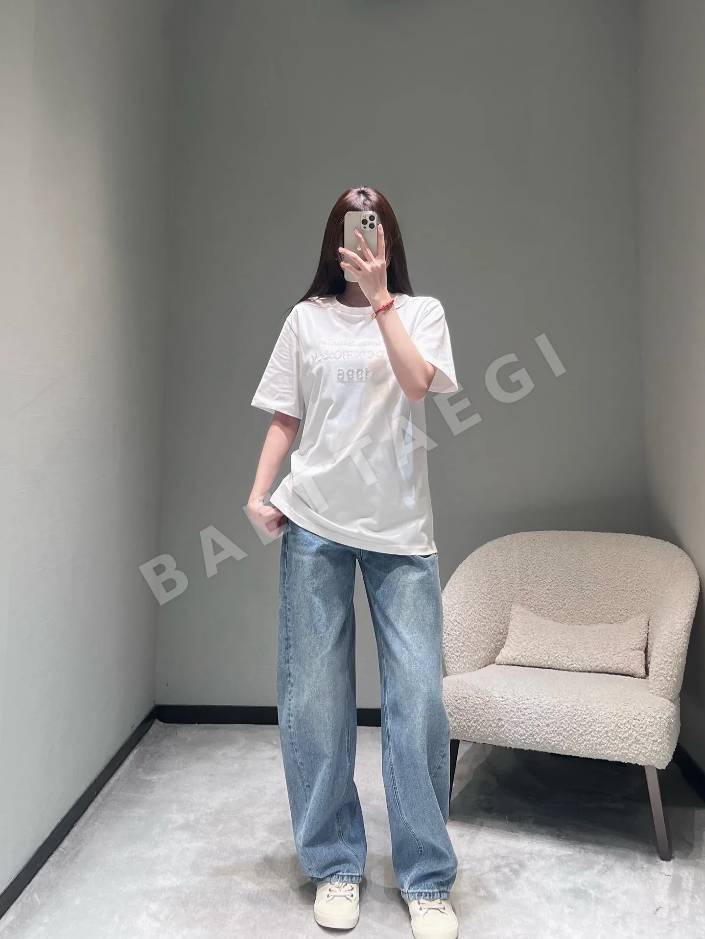 디올 레터 장식 반팔 티셔츠 상세 이미지 6