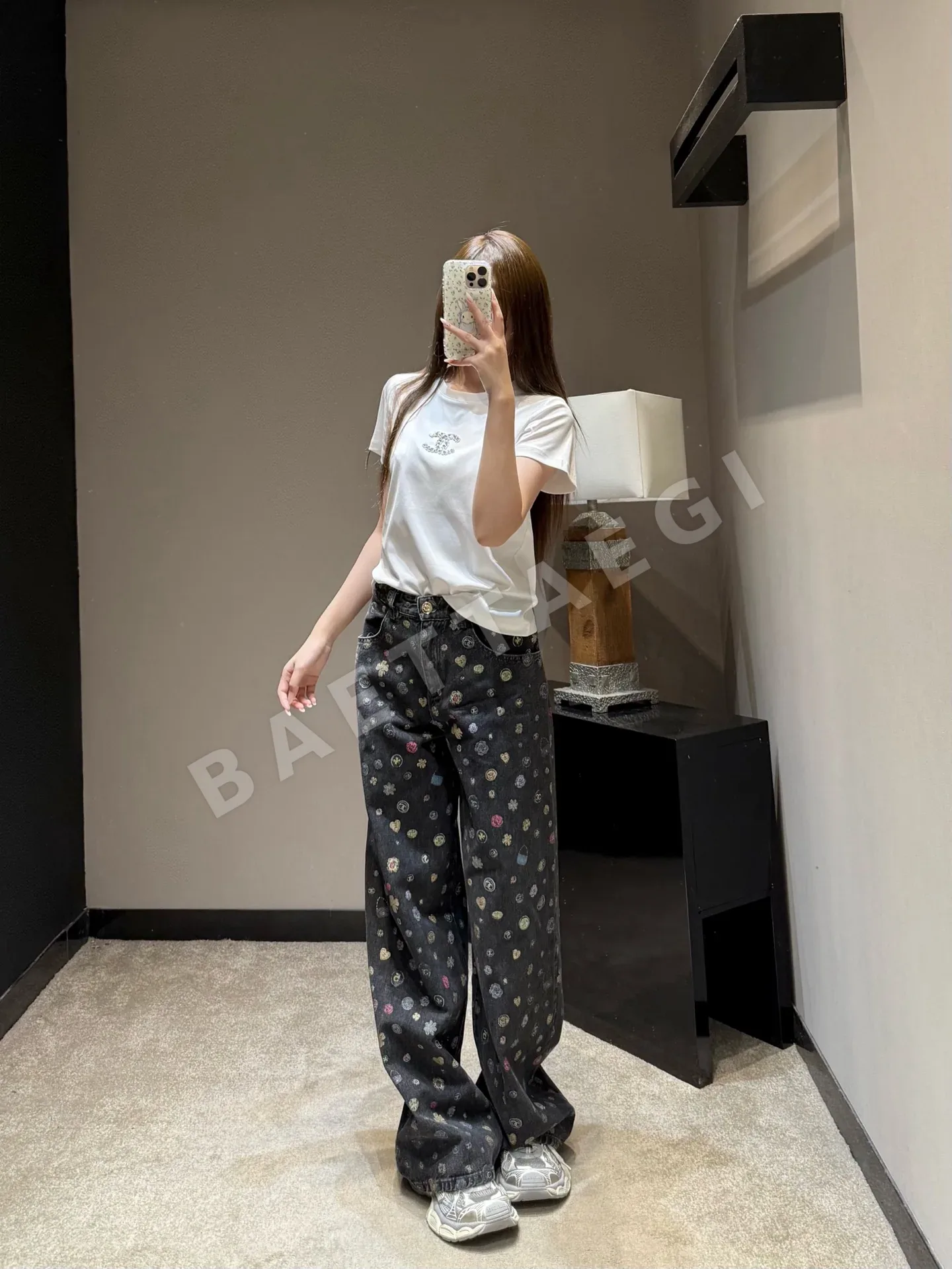 샤넬 더블 C 비즈 크루넥 반팔 티셔츠 상세 이미지 6