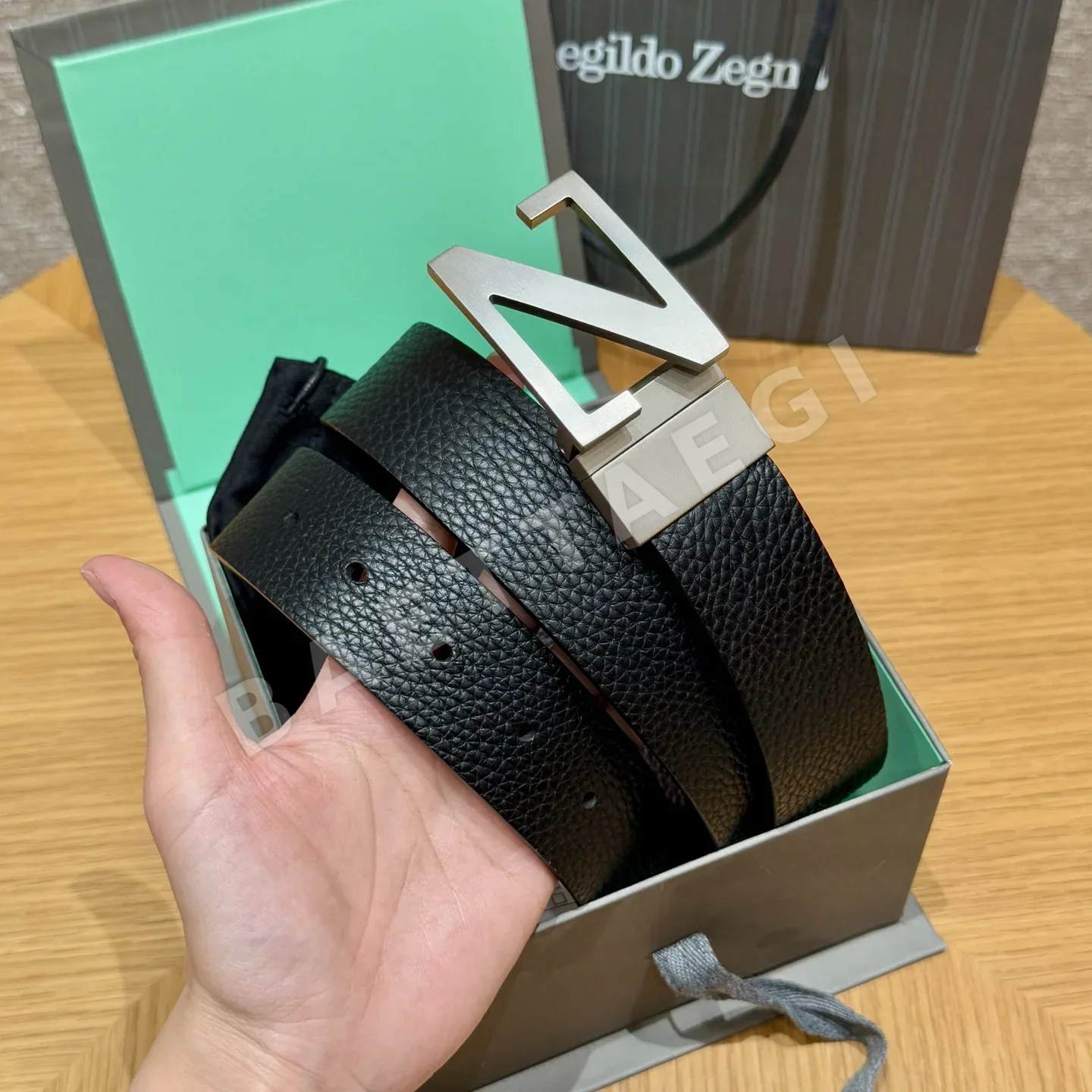 제냐 양면 가죽 벨트 상세 이미지 2