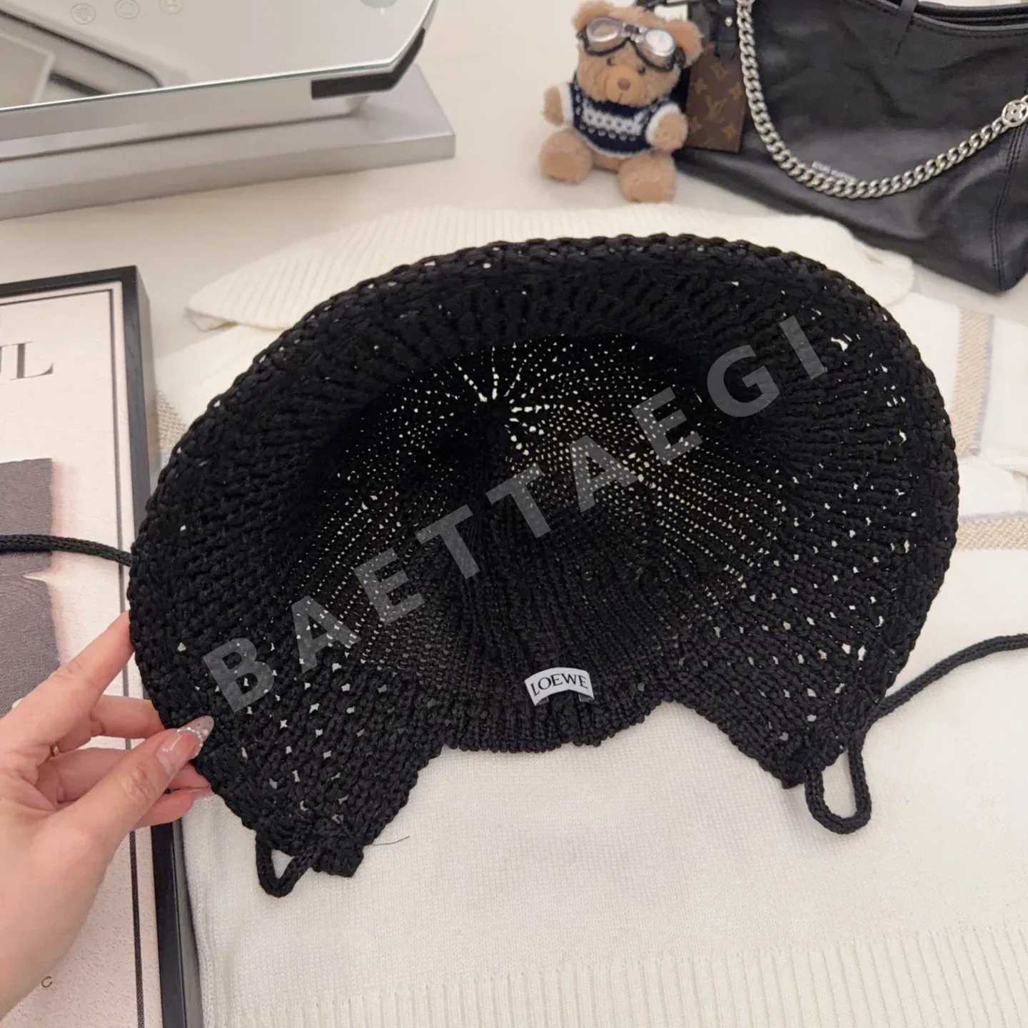 로에베 접이식 밀짚 모자 상세 이미지 6