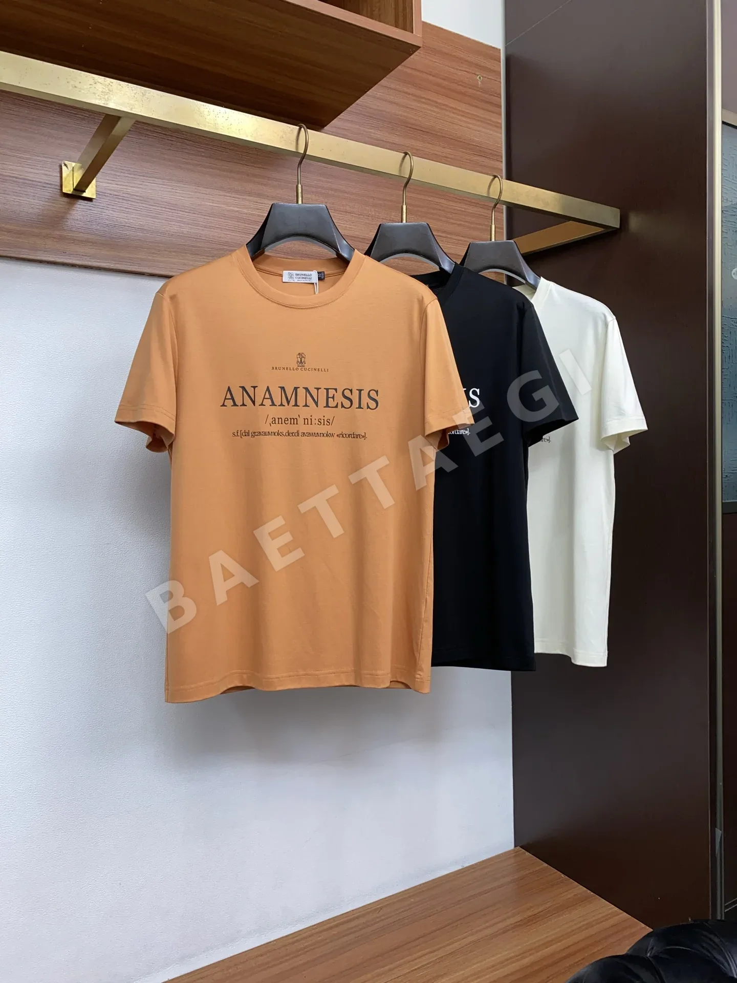브루넬로쿠치넬리 남성 크루넥 반팔 셔츠 상세 이미지 9