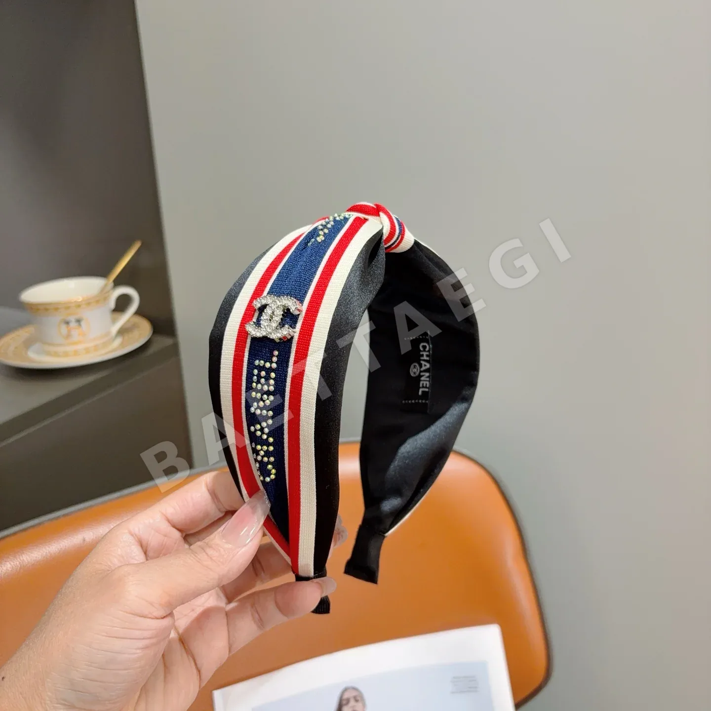 샤넬 더블 C 로고 헤드밴드 상세 이미지 3